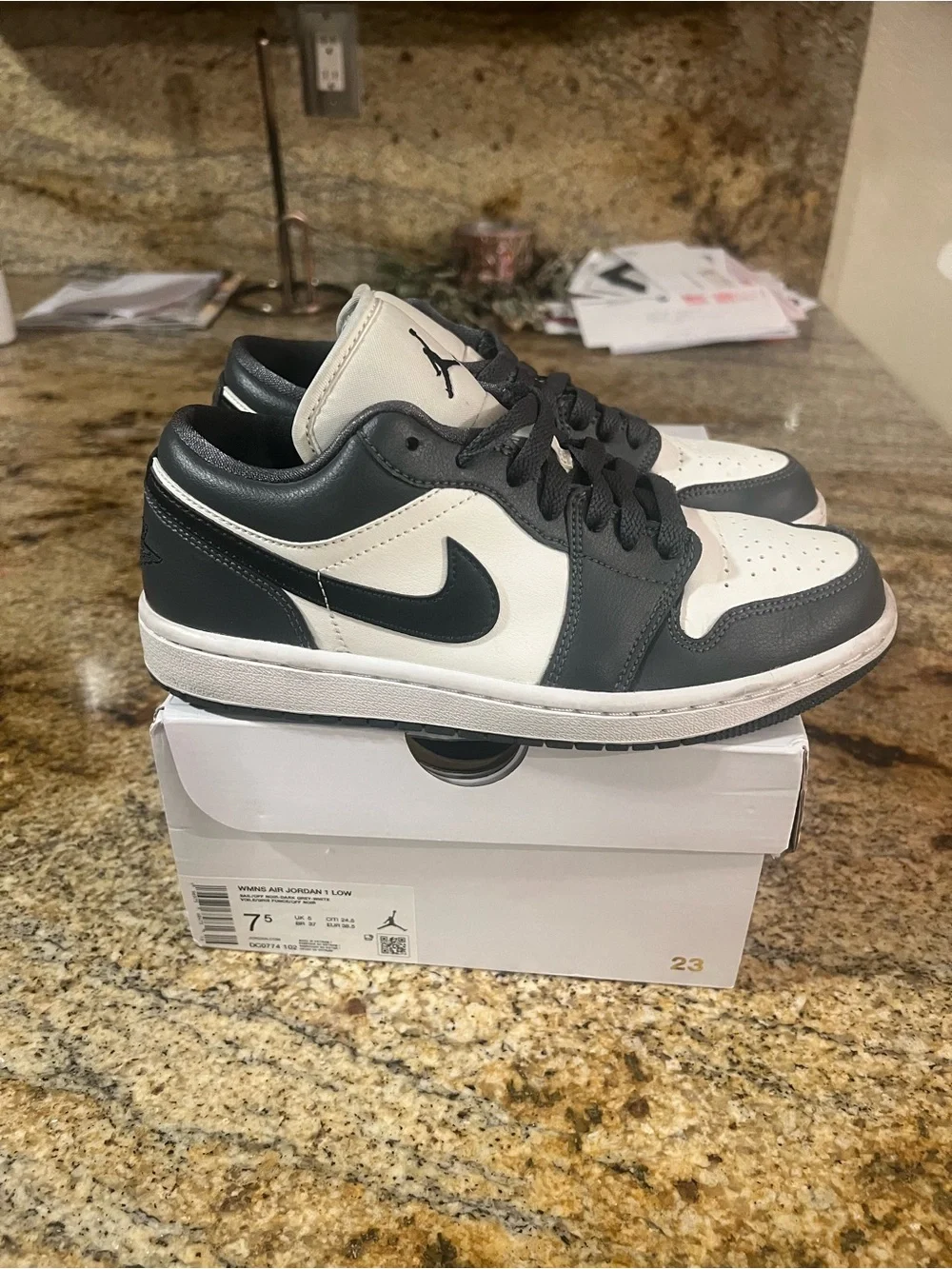 Jordan Low Top Sneakers in White and Black